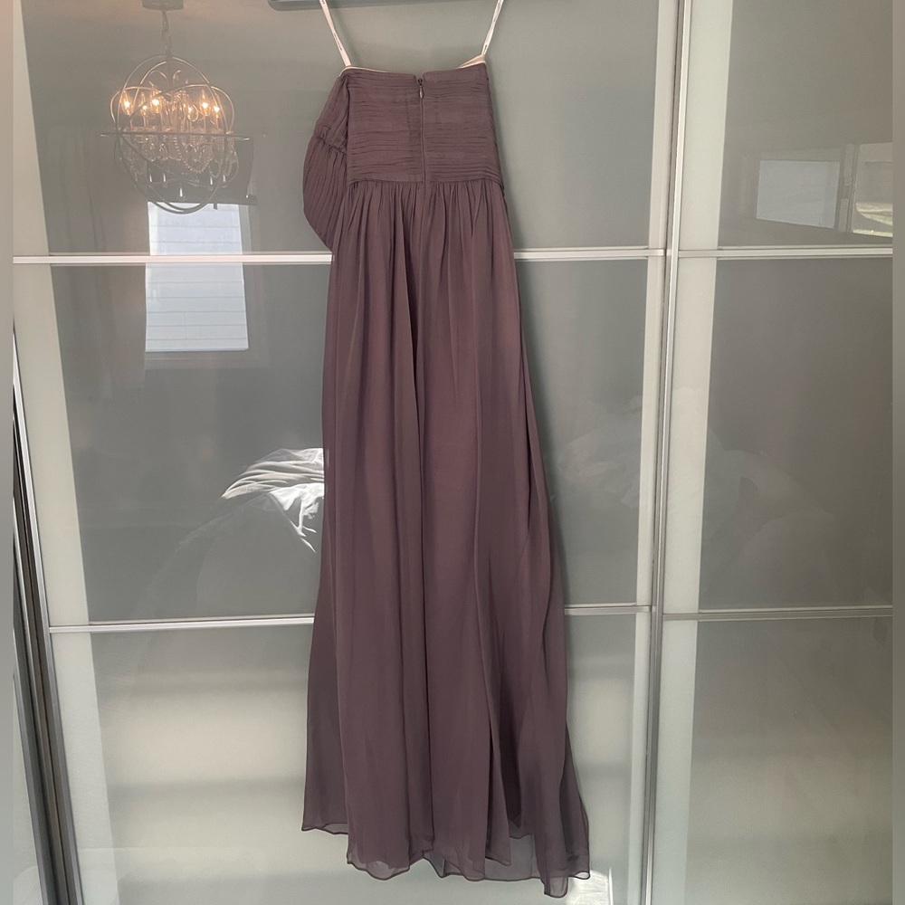 Donna Morgan chiffon dress in grey ridge